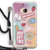 Positivity: HTC U Play Transparant Hoesje met koord Positivity: HTC U Play Transparant Hoesje met koord
