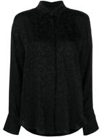 MSGM chemise boutonnée à motif monogrammé - Noir