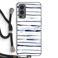 Ink Stripes: OnePlus Nord 2 5G Transparant Hoesje met koord - thumbnail