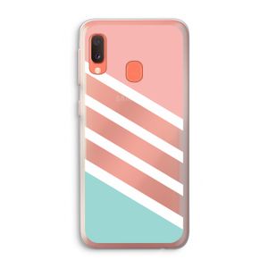Strepen pastel: Samsung Galaxy A20e Transparant Hoesje