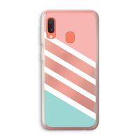 Strepen pastel: Samsung Galaxy A20e Transparant Hoesje