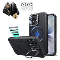 iPhone 17 Bundle Cyber Tough Magnetic Case (Stash Stand) and Armorite Pro Privacy Screen Protector - Black