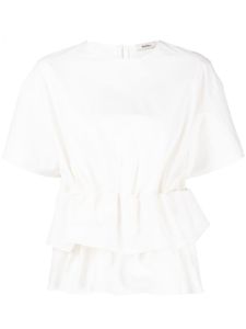Goen.J blouse à volants - Blanc