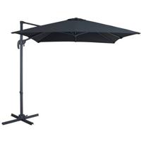 Kantelbare Zweefparasol 250x250 cm - Sterke Zweef Parasol - Zwart - thumbnail