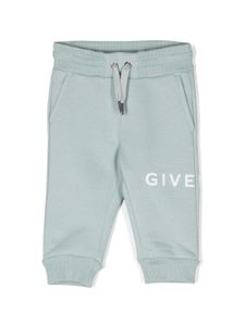 Givenchy Kids pantalon à logo imprimé - Bleu