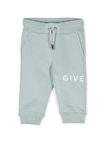 Givenchy Kids pantalon à logo imprimé - Bleu - thumbnail