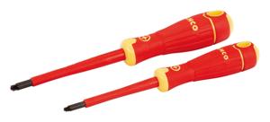 Bahco Schroevendraaierset BahcoFit | geïsoleerd | VDE | rubber greep | gleuf | Pozidriv - 2-delig - B220.012