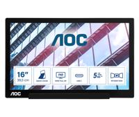 AOC I1601P LED-monitor Energielabel D (A - G) 40.6 cm (16 inch) 1920 x 1080 Pixel 16:9 USB-C IPS LED