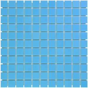Mozaïek Barcelona 30x30 cm Geglazuurd Porselein Glanzend Blauw The Mosaic Factory