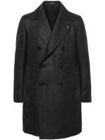 Tagliatore manteau croisé à motif de chevrons - Noir