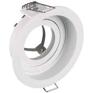 Spot Armatuur GU10 - Trion Kenan - GU10 Inbouwspot - Rond - 1-lichts - Wit - Aluminium - Verdiept - Kantelbaar - Ø90