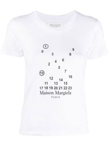 Maison Margiela t-shirt en coton à motif signature - Blanc