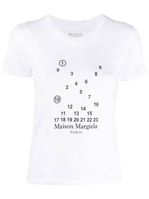 Maison Margiela t-shirt en coton à motif signature - Blanc