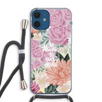 Kindness matters: iPhone 12 Transparant Hoesje met koord