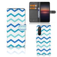 Sony Xperia 1 II | Telefoon Hoesje | Zigzag Blauw