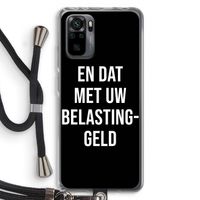 Belastinggeld - Zwart: Xiaomi Redmi Note 10 Pro Transparant Hoesje met koord