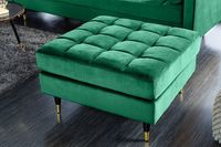 Design kruk COSY VELVET 80cm smaragdgroen fluweel gouden poten - 43133 - thumbnail