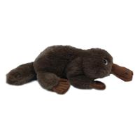 Pia Toysknuffeldier Vogelbekdier - zachte pluche stof - bruin - kwaliteit knuffels - 35 cm - thumbnail