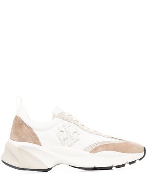Tory Burch baskets Good Luck en daim - Blanc