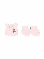 Moschino Kids lot de chaussettes et bonnet à motif Teddy Bear - Rose