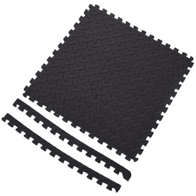 6x Foam vloermat/zwembad tegels antraciet/zwart 40 x 40 cm