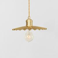 Zuivere koperen één hoofd Vintage nostalgische Brass geplooid kroonluchter zonder lichtbron