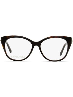 Swarovski Eyewear lunettes de soleil 5469 à monture ovale - Marron