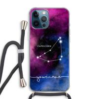 Sterrenbeeld - Donker: iPhone 12 Pro Max Transparant Hoesje met koord