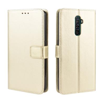Voor oppo Reno ACE retro Crazy Horse textuur horizontale Flip lederen draagtas met houder & kaartsleuven & fotolijstjes (goud)