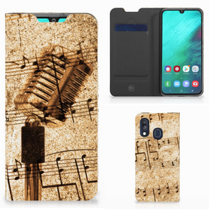 Samsung Galaxy A40 Stand Case Bladmuziek