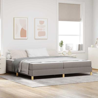 Boxspring bed Taupe en Bruin 200 x 200 cm