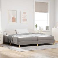 Boxspring bed Taupe en Bruin 200 x 200 cm