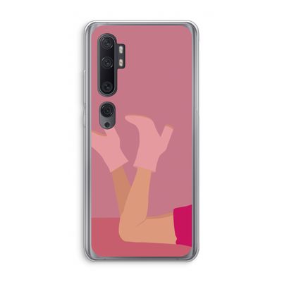 Pink boots: Xiaomi Mi Note 10 Pro Transparant Hoesje