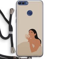 Fresh coffee: Huawei P Smart (2018) Transparant Hoesje met koord