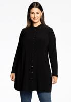 Yoek Blouse met gouden knoopjes | Zwart | Maat 42/44