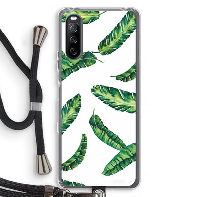 Lange bladeren: Sony Sony Xperia 10 III Transparant Hoesje met koord