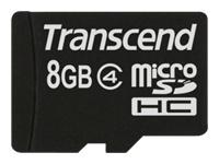 Transcend TS8GUSDC4 flashgeheugen 8 GB MicroSDHC Klasse 4 - thumbnail