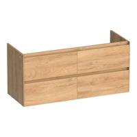 Brauer Inspire - Onderkast - 120 cm - met 4 Softclose Lades Greeploos en 2 Sifon Uitsparingen - Forest Tan