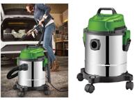 Höfftech krachtige RVS Stofzuiger - Nat en Droog Stofzuiger - 1200 Watt