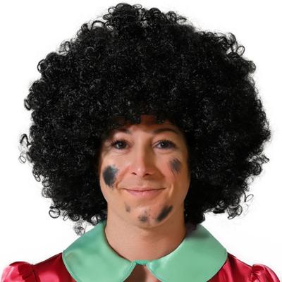 Pietenpruik - zwart - wilde krullen - sint en piet - sinterklaas - dames/heren