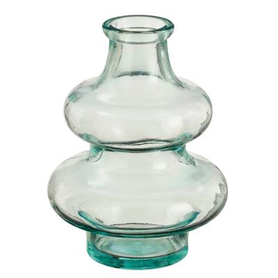 Bloemenvaas Sira - transparant glas - D12 x H16 cm - vaas - sierlijk model