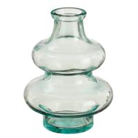 Bloemenvaas Sira - transparant glas - D12 x H16 cm - vaas - sierlijk model