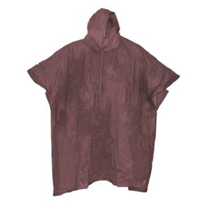 Regenponcho met capuchon - bruin - herbruikbaar - PVC