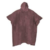 Regenponcho met capuchon - bruin - herbruikbaar - PVC One size  -