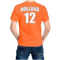 Oranje t-shirt met rugnummer 12 - Holland / Nederland fan shirt voor kinderen Oranje t-shirt met rugnummer 12 - Holland / Nederland fan shirt voor kinderen