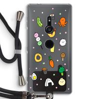 Happy bento friends: Sony Xperia XZ2 Transparant Hoesje met koord