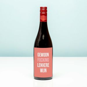 Wijnfles Gewoon fucking lekkere wijn - Rood (Merlot)