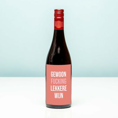 Wijnfles Gewoon fucking lekkere wijn - Rood (Merlot)