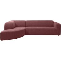 Leen Bakker - Hoekbank Astoria Links - Venro - Wijn - Stof - Rood - 197x297x76 Cm