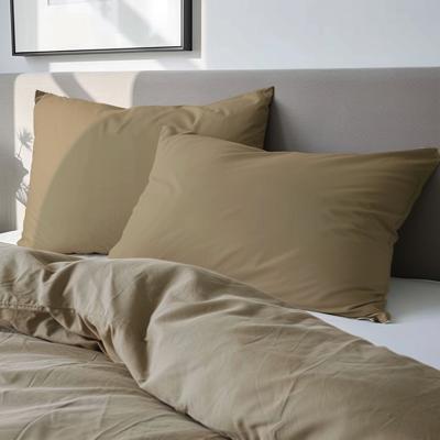 2-PACK Kussensloop Luna Uni - Brons - Luna Bedding - 60x70 Cm - Microvezel - Dekbed-Discounter.nl